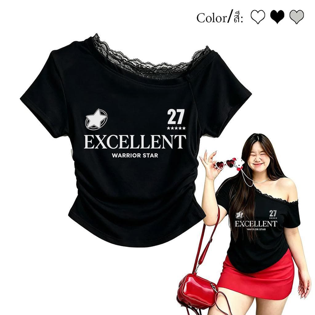 อเมริกันรีโทรผิดปกติโค้งเสื้อด้านล่างบางพอดีผู้หญิงด้านบนสไตล์เกาหลีการออกแบบพิมพ์ต่างประเทศรู้สึกเสื้อยืดแขนส…