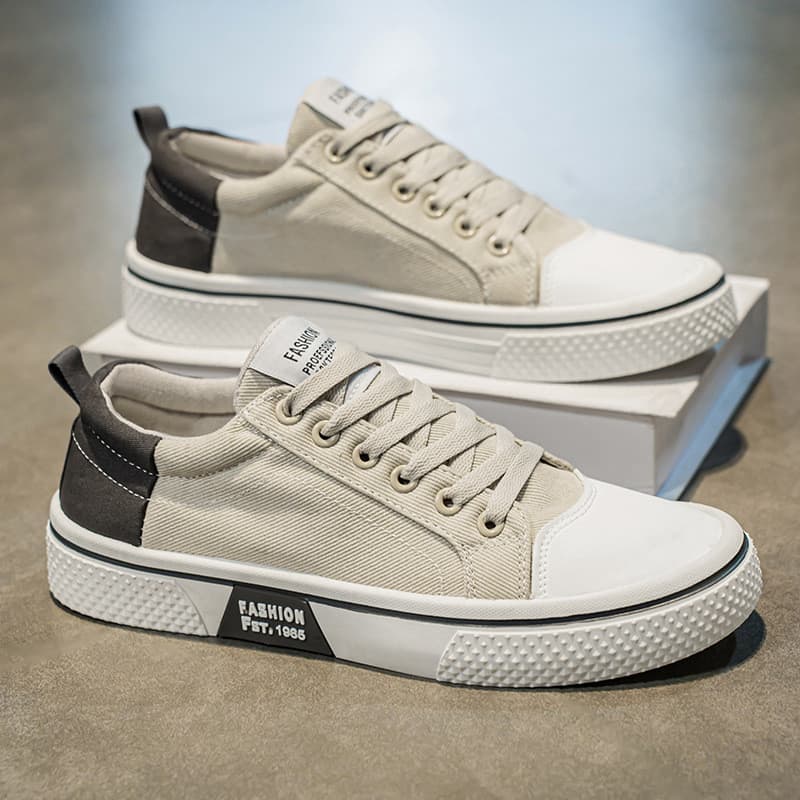 Casual All-Matchแฟชั่นอินเทรนด์Simpleรองเท้าผ้าใบผู้ชายฤดูร้อนBreathableรองเท้าผู้ชายรองเท้าผ้าใบนักเรียนกีฬาร…