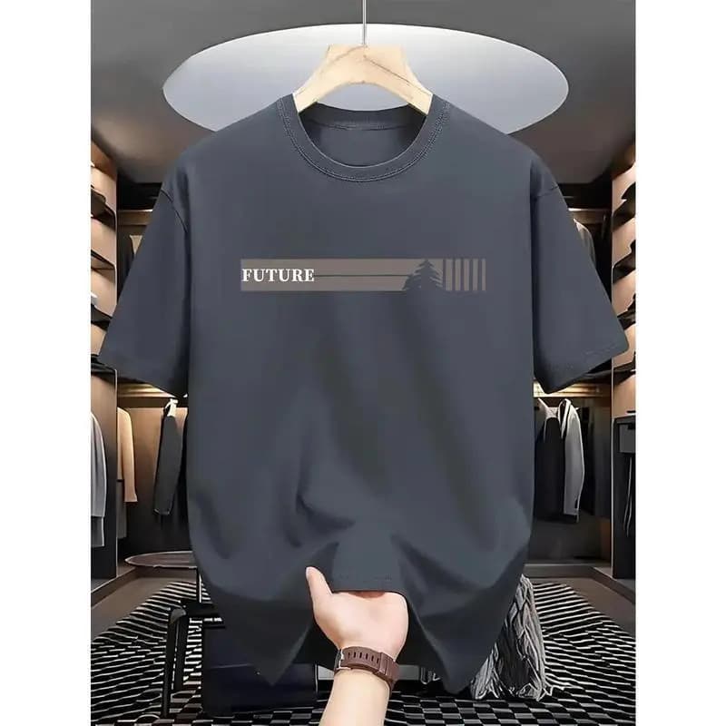 🌸เสื้อยืด oversize cotton เสื้อแฟชั่น คอกลม แขนสั้น พิมพ์ลาย “FUTURE” สไตล์ลําลอง ใส่สบาย S-3XL