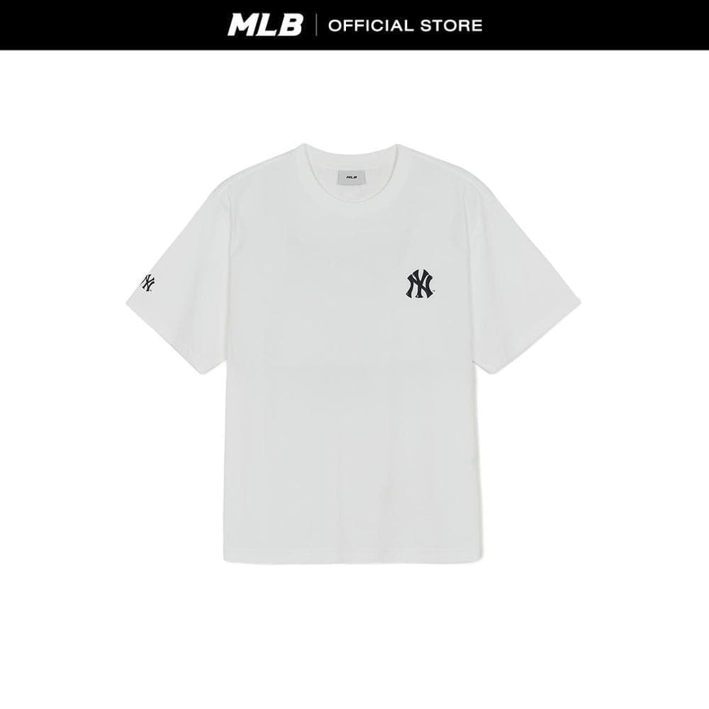 MLB เสื้อยืด ยูนิเซ็กซ์ Basic Street Back Lettering Over Fit T-Shirts รุ่น 3ATSB1063 50WHS สีขาว
