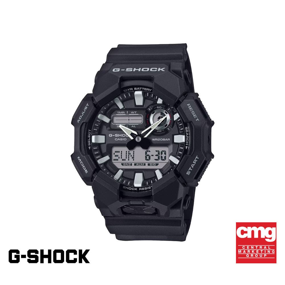 CASIO นาฬิกาข้อมือผู้ชาย G-SHOCK รุ่น GA-010-1ADR สายเรซิน สีดํา