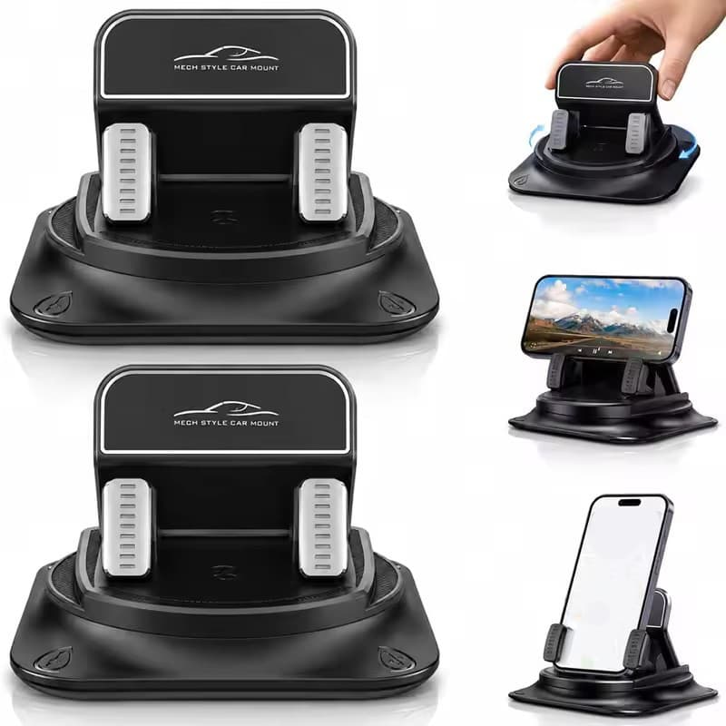 1/2 ชิ้น Universal Car Phone Bracket Dashboard Mount ปรับมุม 360 องศาทนทาน Anti-Deformation ABS Secure…