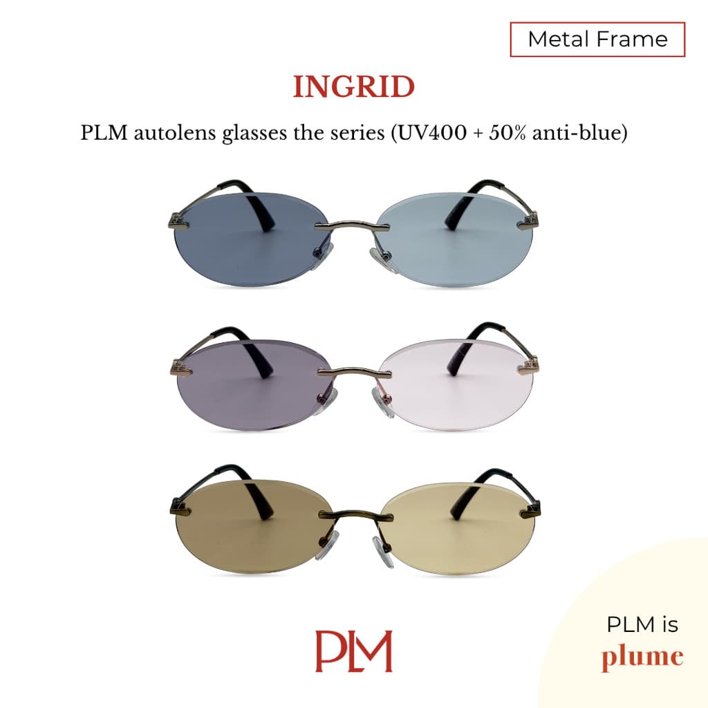PLM (plume.bkk) แว่นกันแดดออโต้เลนส์เปลี่ยนสีรุ่น 'Ingrid' Autolens Sunglasses รูปที่ 1