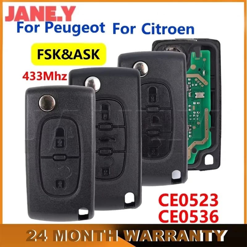 HZY สําหรับ Peugeot 207 307 308 407 607 807 สําหรับ Citroen C2 C3 C4 C5 C6 Xsara Berlingo รถ Flip…