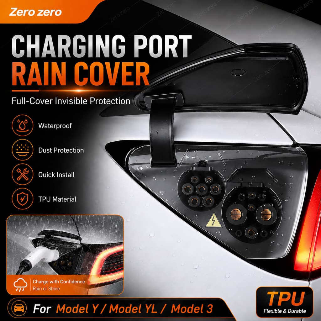 สําหรับ Tesla รุ่น YL รุ่น 3/Y Highland Juniper ชาร์จพอร์ต Rain Cover กันน้ํา Protector…