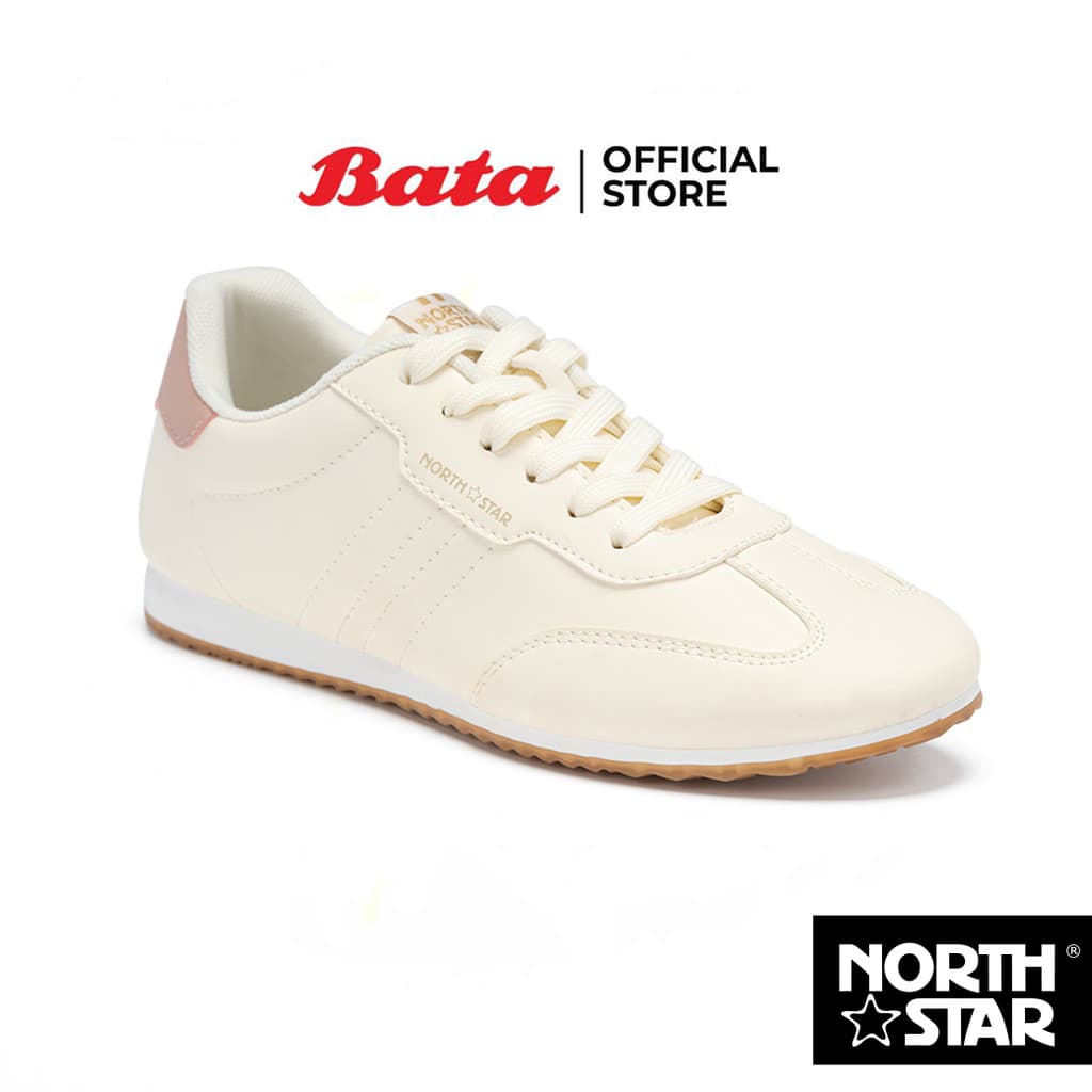 Bata บาจา North Star รองเท้าผ้าใบแบบผูกเชือก สําหรับผู้หญิง รุ่น EVRI สีงาช้าง 5201030 สีชมพู 5205030…
