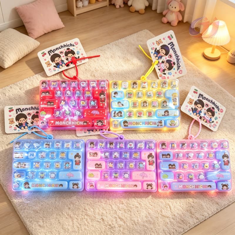 ของเล่นกดปุ่มคลายเครียด คีย์บอร์ดกดเล่น 26 ปุ่ม ของเล่นบีบกดเพลิน มีไฟ ของเล่นพกพา สําหรับเด็กและผู้ใหญ่ มีไฟ…