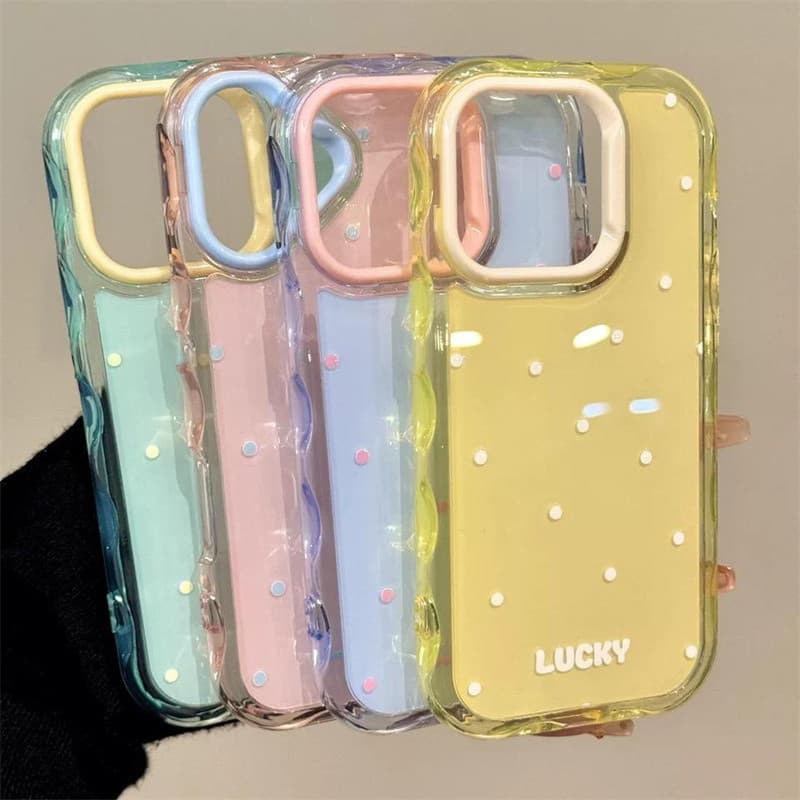Polka Dot lucky สําหรับกรณี iphone 17promax 17 16promax 16pro 15promax 15pro 15 14promax 14pro 13promax 13pro…