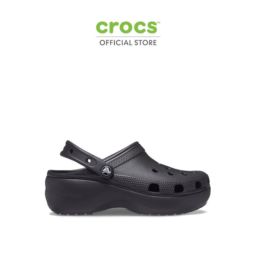 CROCS รองเท้าลําลองผู้หญิง CLASSIC PLATFORM CLOG รุ่น 206750001 - BLACK