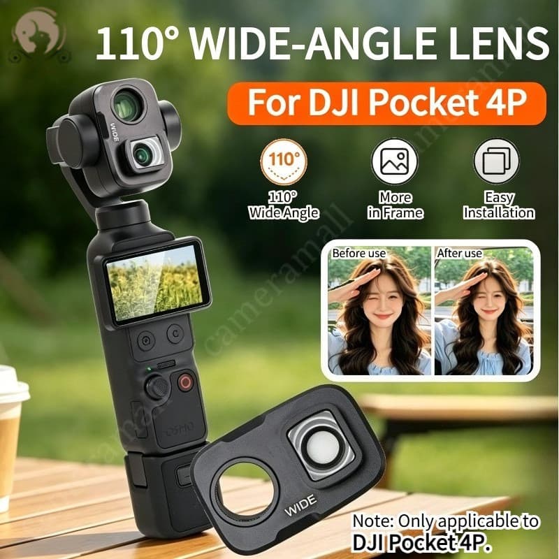 สําหรับ DJI Osmo Pocket 4P 110° Wide-Angel Lens HD Portrait Vlog Shooting Accessories