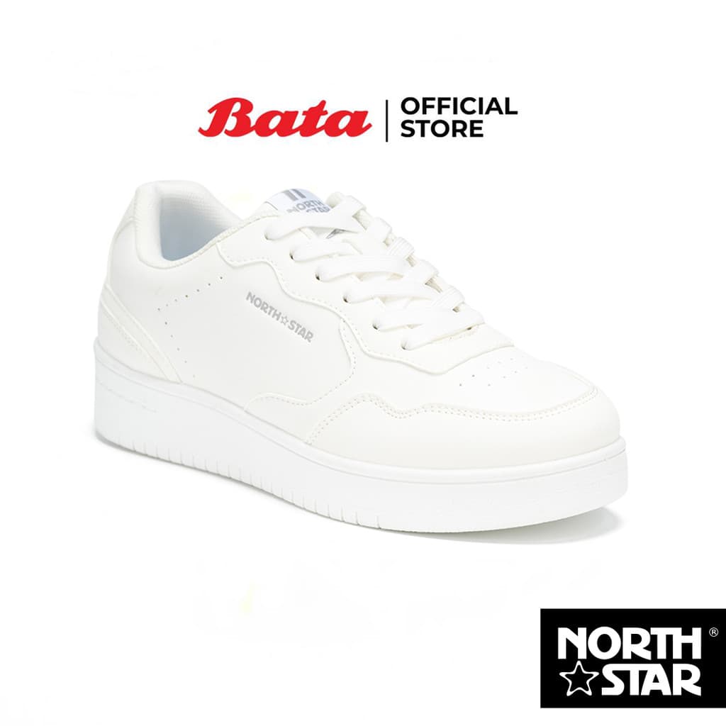 Bata บาจา North Star รองเท้าผ้าใบสนีคเกอร์ แบบผูกเชือก สําหรับผู้หญิง รุ่น MAISY สีเบจ 5208019 สีขาว 5201019
