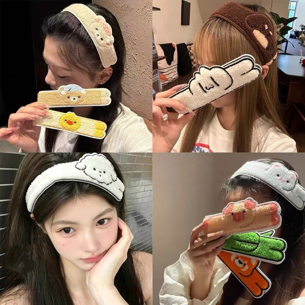 ผ้าคาดผมหน้าม้า ลายการ์ตูน สไตล์เกาหลี แฟชั่นประดับผม มาใหม่