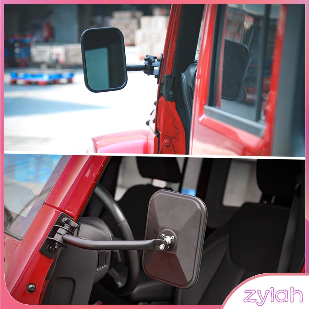 zylah-th กระจกมองข้างประตูปิดกระจกสี่เหลี่ยมผืนผ้า 4x4 Off-road QUICK RELEASE สําหรับ JEEP Wrangler