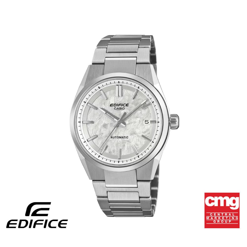 CASIO นาฬิกาข้อมือผู้ชาย EDIFICE รุ่น EFK-110D-7ADR สายสเตนเลส สีขาว