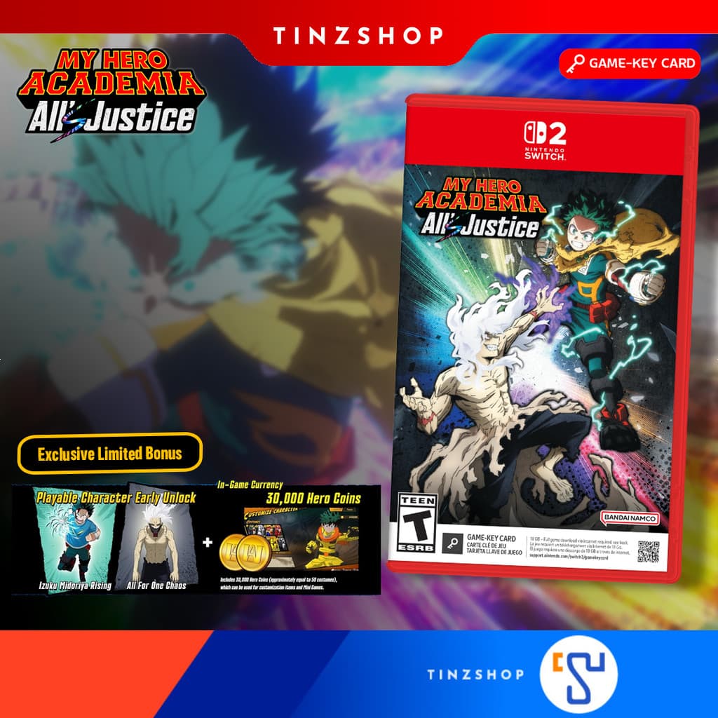 Switch2 Game My Hero Academia All’s Justice Zone Asia / Game Key Card