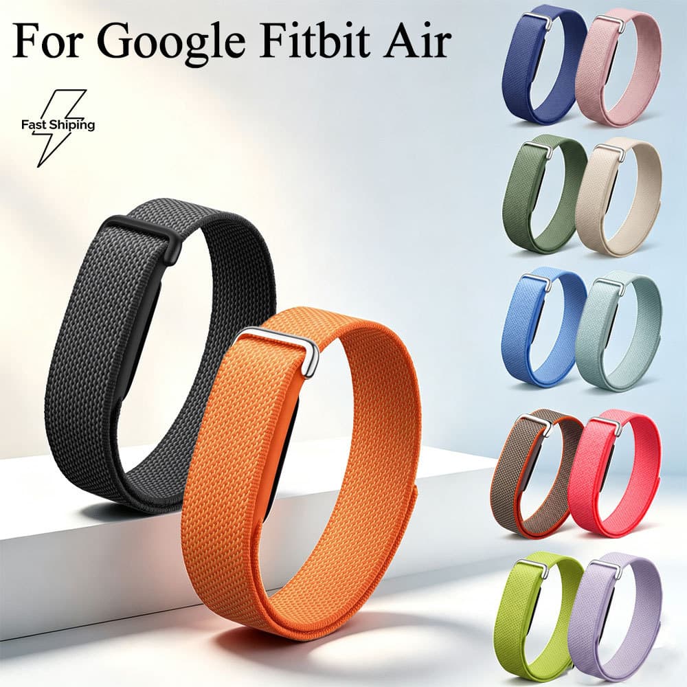 สายนาฬิกาดีไซน์ Velcro ไนลอนทอสําหรับ Google Fitbit Air Premium Sweatproof Breathable…