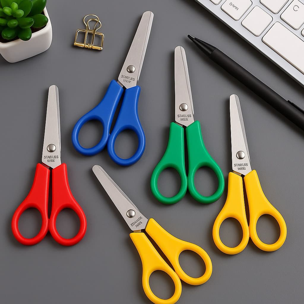 Novvia กรรไกร 1 ชิ้น คละสี มีสเกล กรรไกรตัดกระดาษ อุปกรณ์การเรียน DIY เครื่องเขียน โต๊ะทํางาน พร้อมส่ง…