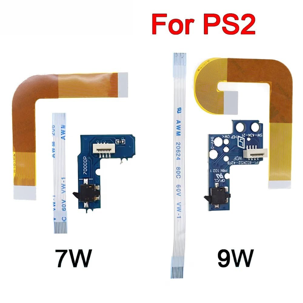 ชุดเปลี่ยนบอร์ดสวิตช์ไฟเลเซอร์ Flex Ribbon Cable เข้ากันได้กับ PS2 SCPH 70000 SCPH 90000 เกมคอนโซลอะไหล่ซ่อม