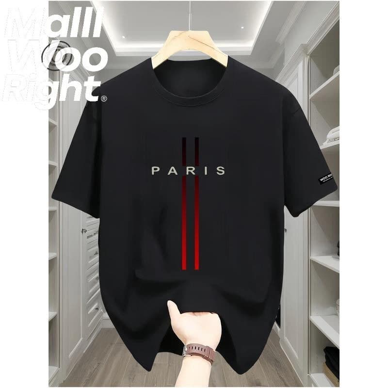 Woo Right ผ้าฝ้าย100% ฤดูร้อนใหม่เกาหลีอินเทรนด์ที่เรียบง่ายสบายๆแขนสั้นเสื้อยืดผู้ชาย