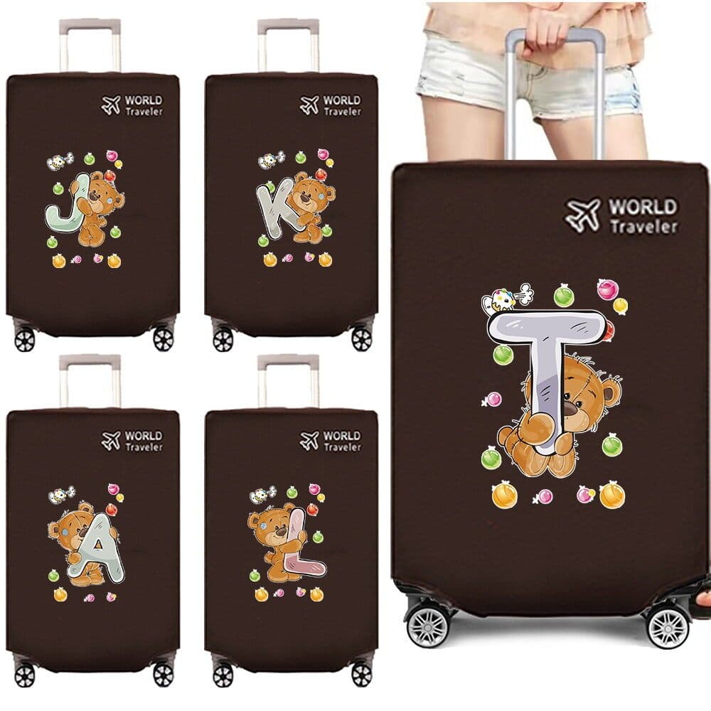 ผ้าคลุมกระเป๋าเดินทาง ผ้าคลุมกระเป๋าเดินทาง ( Luggage Cover) 20-24นิ้ว ใช้ได้กับกระเป๋าเดินทางล้อลากหลายขนาด-b…