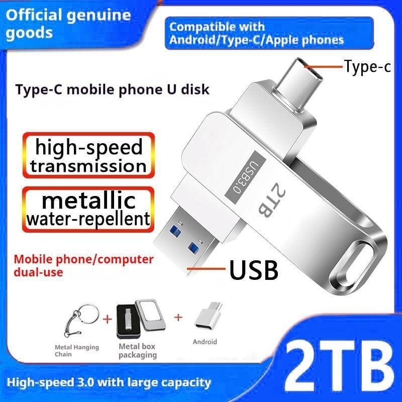 แฟลชไดร์ฟ OTG Flash drive Type-C/Android/USB 2in1 กันกรร์ฟะแทก กันน้ํา