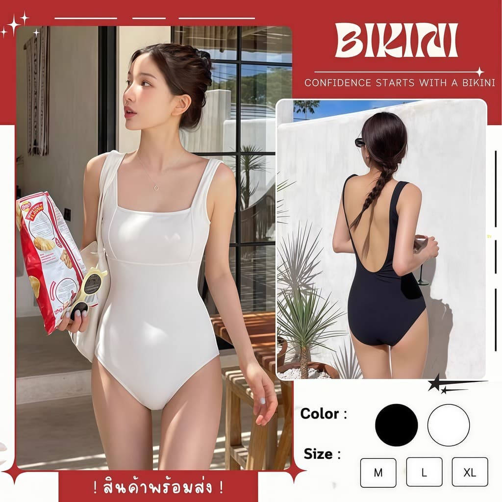 RIPPLE วันพีชว่ายน้ํา บอดี้สูทรัดรูป ชุดว่ายน้ํา1ชิ้น 💦🏝มีไซส์ M-XL | น้ําหนัก 40-65 กก.เว้าหลัง พร้อมส่ง…