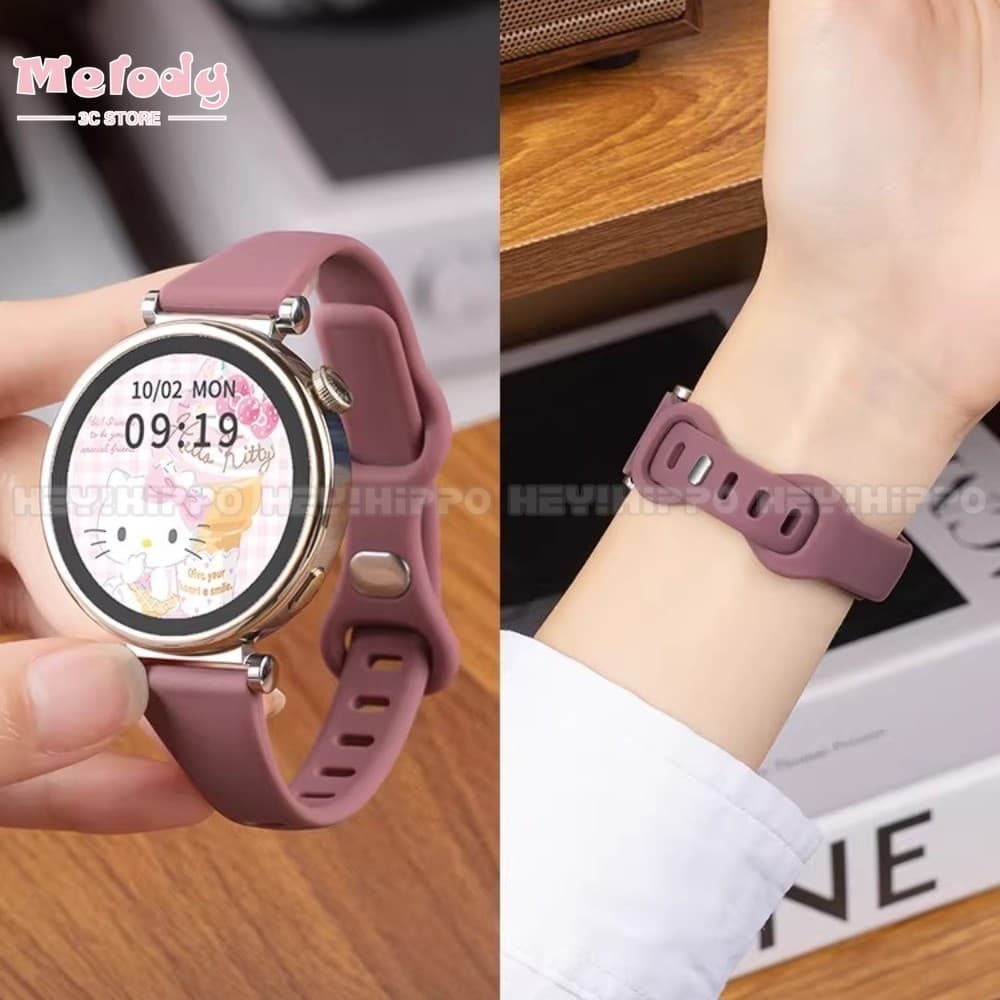 สายซิลิโคนเหมาะสําหรับ Huawei GT6 41 มม.46 มม.GT 6 หัวเข็มขัดผีเสื้อเหมาะสําหรับ Huawei Watch 5 GT5 GT4 GT2…