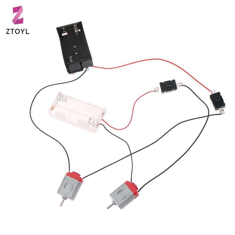 Null Bla สีขาว 130 มอเตอร์ชุด 2xAA แบตเตอรี่และสวิทช์ 16500 RPM Mini DIY อิเล็กทรอนิกส์มอเตอร์วงจรรุ่นชุด null