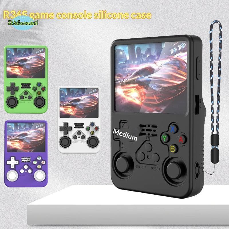 เคสซิลิโคนสําหรับคอนโซลเกมมือถือ R36S, 360° อุปกรณ์เสริมเกมผิวกันกระแทกและป้องกันรอยขีดข่วนแบบเต็มใหม่