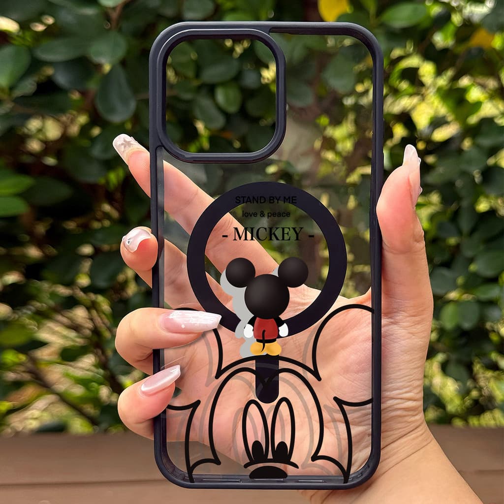 เคสโทรศัพท์แม่เหล็กรูปมิกกี้เมาส์สําหรับ iPhone 13Pro/11/12ProMax/14/15/16Plus…