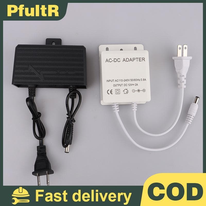 อะแดปเตอร์จ่ายไฟกันน้ํา AC/ 12V 2A สําหรับกล้องวงจรปิด EU US Plug Charger