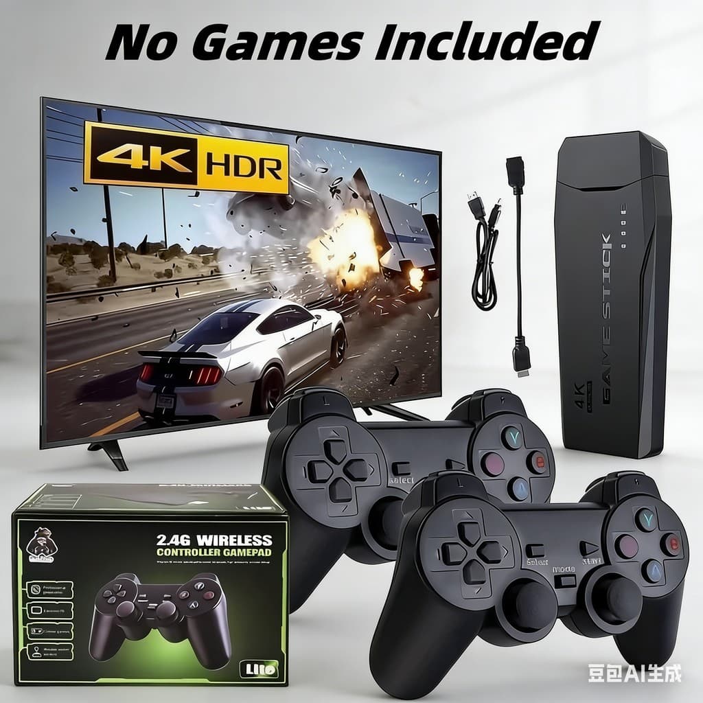 เกมคอนโซล M8 Pro 4K 64GB 20000เกม+คอนโทรลเลอร์ไร้สาย 2.4G สําหรับทีวี/PC