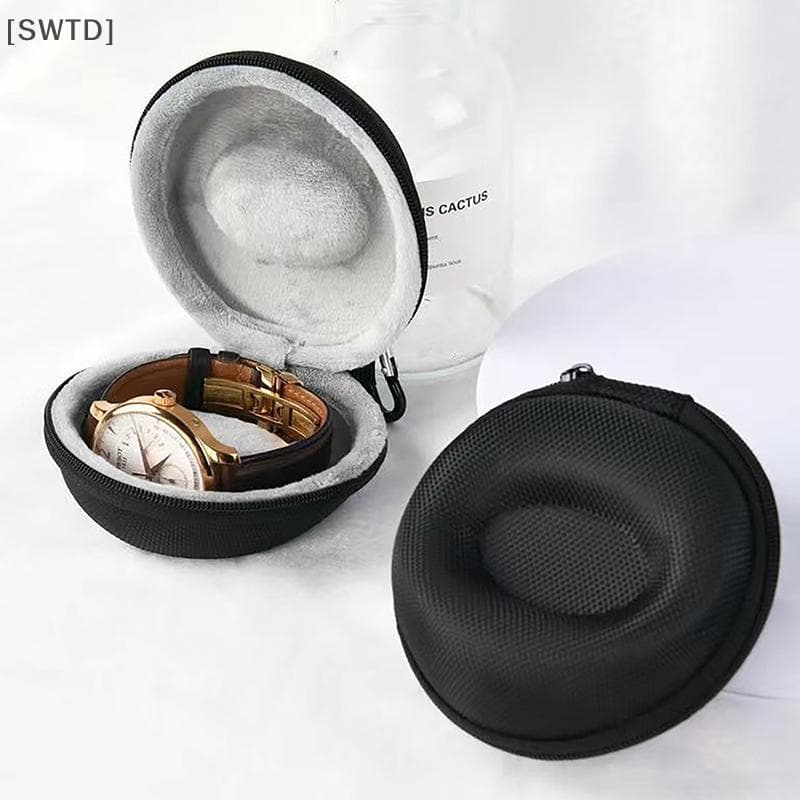 1 PC Travel Case กล่องเก็บของแบบพกพาสําหรับนาฬิกาเดี่ยว Sho และกันกระแทกสําหรับนาฬิกาข้อมือสมาร์ทนาฬิกา null