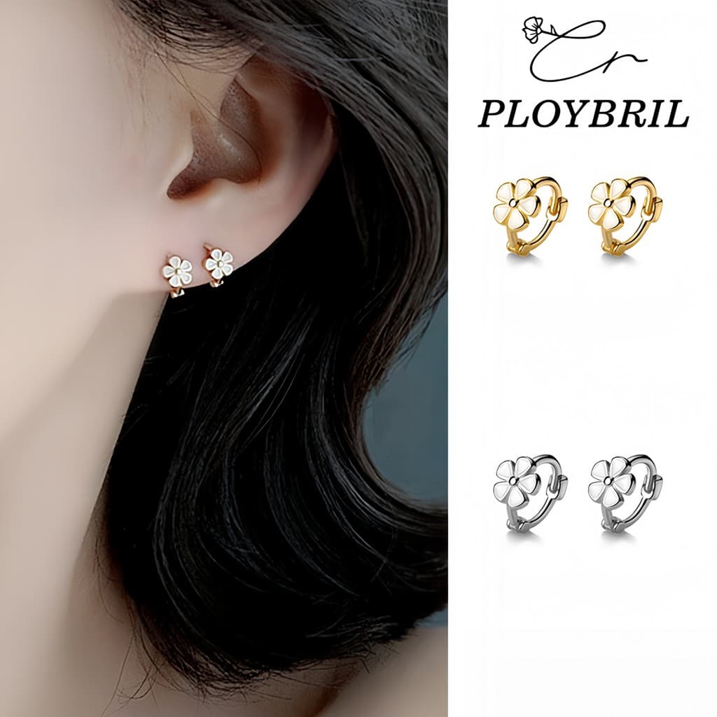 PLOYBRIL COD-ส่งเร็วจากไทย🎀ต่างหูS925 ดอกไม้ ย้อนยุค สไตล์เกาหลี เครื่องประดับแฟชั่น สําหรับผู้หญิง…