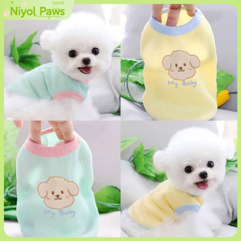 เสื้อผ้าสุนัขแมวขนาดเล็กฤดูร้อนฤดูใบไม้ร่วงบางระบายอากาศสําหรับ Bichon Frenchie Corgi Teddy Puppy…