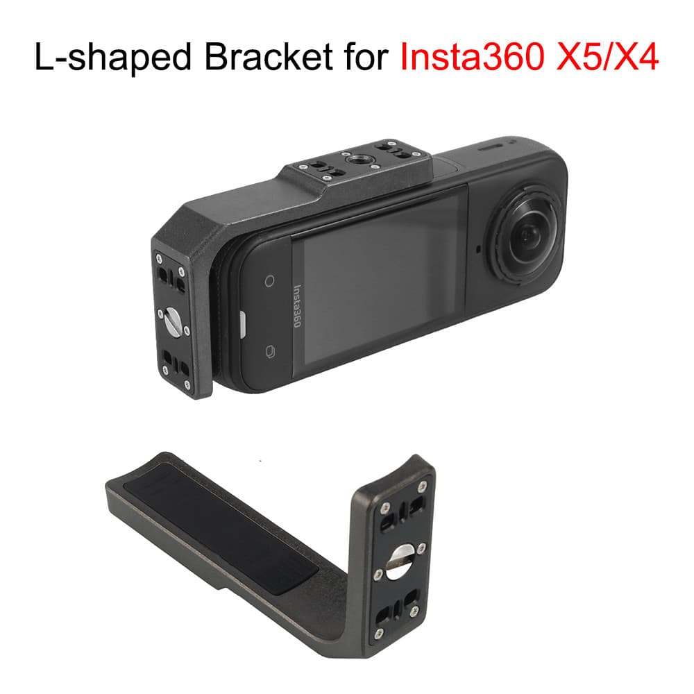 แนวนอน-แนวตั้งวงเล็บรูปตัว L สําหรับ Insta360 X5 Quick-release Mount พร้อม 1/4 อินเทอร์เฟซสําหรับ Insta360…