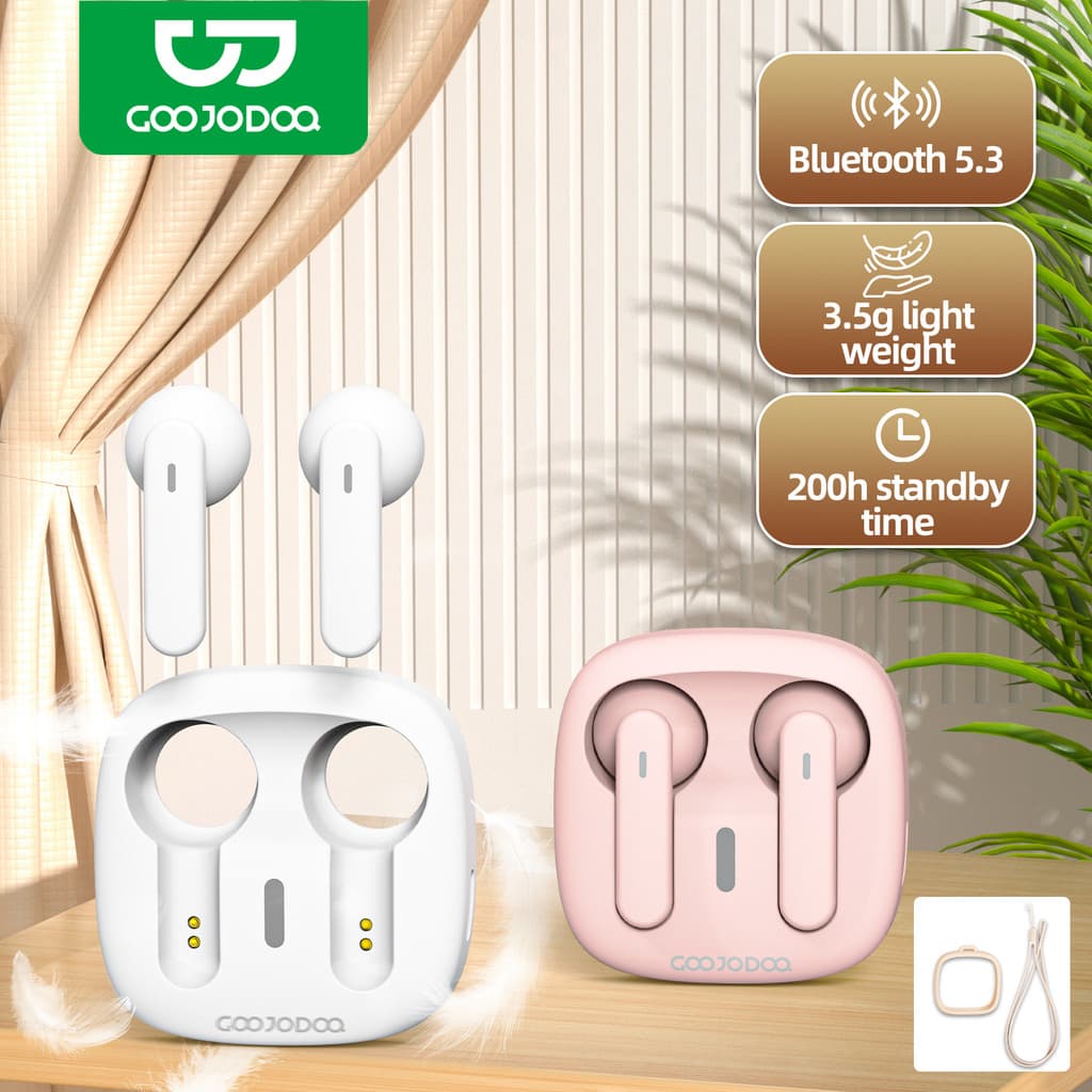 GOOJODOQ หูฟังเบสลึก F13 เทคโนโลยีทองแดง Bluetooth 5.3 การก่อสร้างแบบพกพาเป็นพิเศษ Type-C… รูปที่ 1