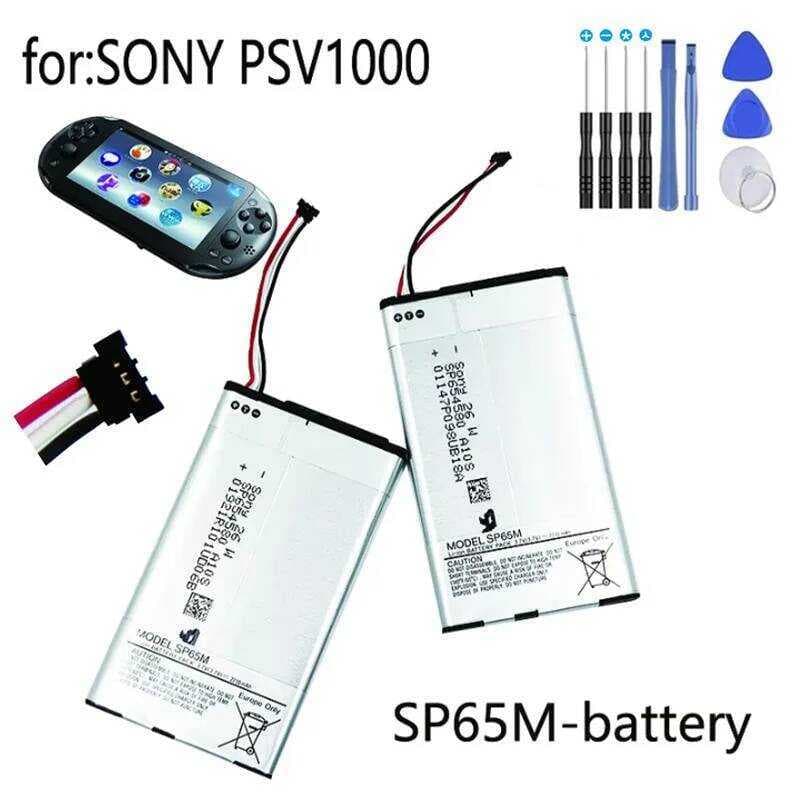 2210mAh แบตเตอรี่ใหม่ ของแท้สําหรับ Sony PSV1000 PSV 1000 SP65M PlayStation PS VITA เกมแพด PCH-1001 P
