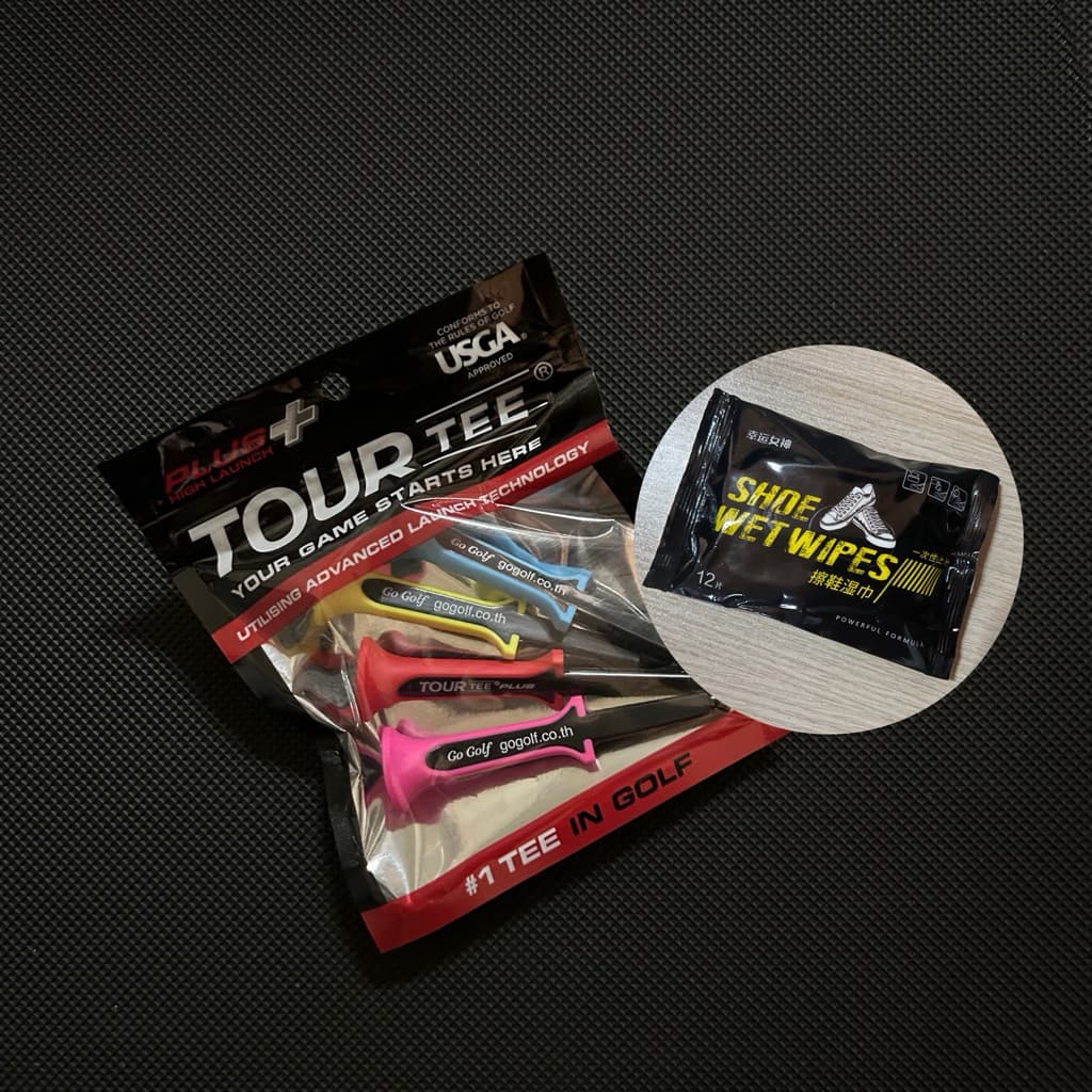 ทีวางลูกกอล์ฟ Tour Tee Plus แถมฟรีทิชชูเปียกทําความสะอาดรองเท้า