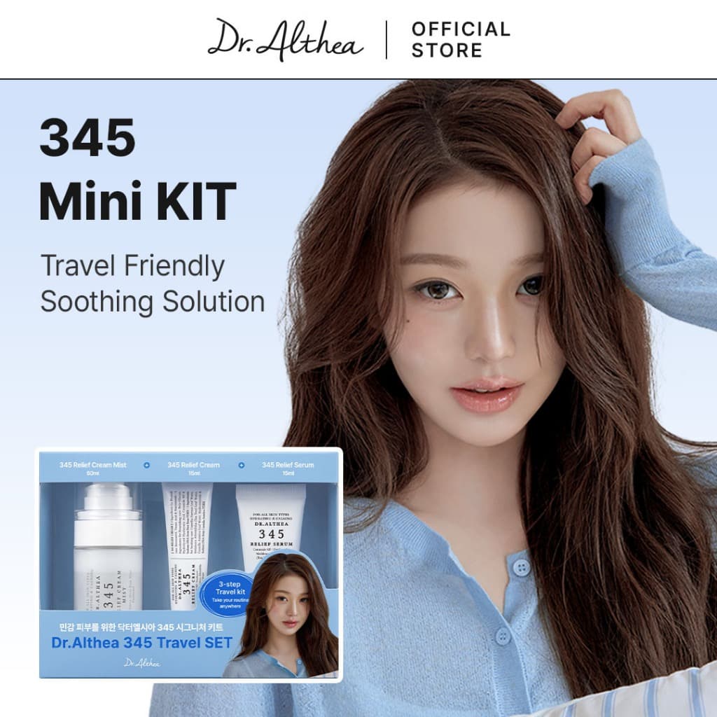 Dr.Althea ดร.อัลเทีย 345 Travel Kit เซตขนาดพกพา ปลอบประโลมผิว เติมความชุ่มชื้น สําหรับผิวแพ้ง่าย (345 Relief…