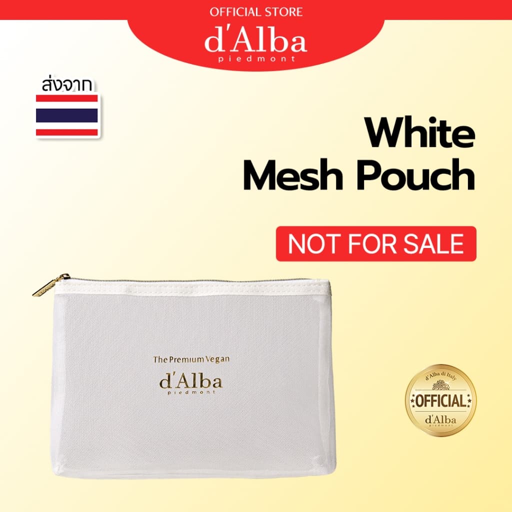 d'Alba White Mesh Pouch