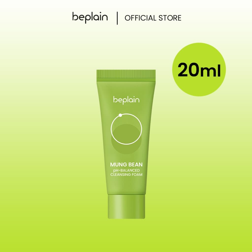 Beplain Mung Bean โฟมล้างหน้าถั่วเขียว 20ml | MUNG BEAN pH-BALANCED CLEANSING FOAM 20ML