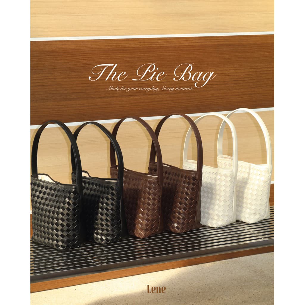 Lenebkk The Pie Bag vol.1 กระเป๋าหนังแท้ถักสลับหนังแท้ หนังกลับ