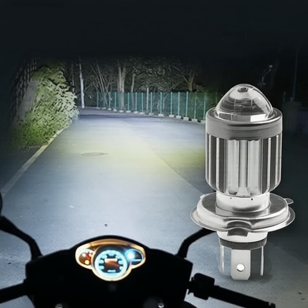 หลอดไฟหน้ารถมอเตอร์ไซค์ LED 12V 12000LM H4/H6 ลําแสงสูง/ต่ํา ไฟตัดหมอกสว่างพิเศษ สากล