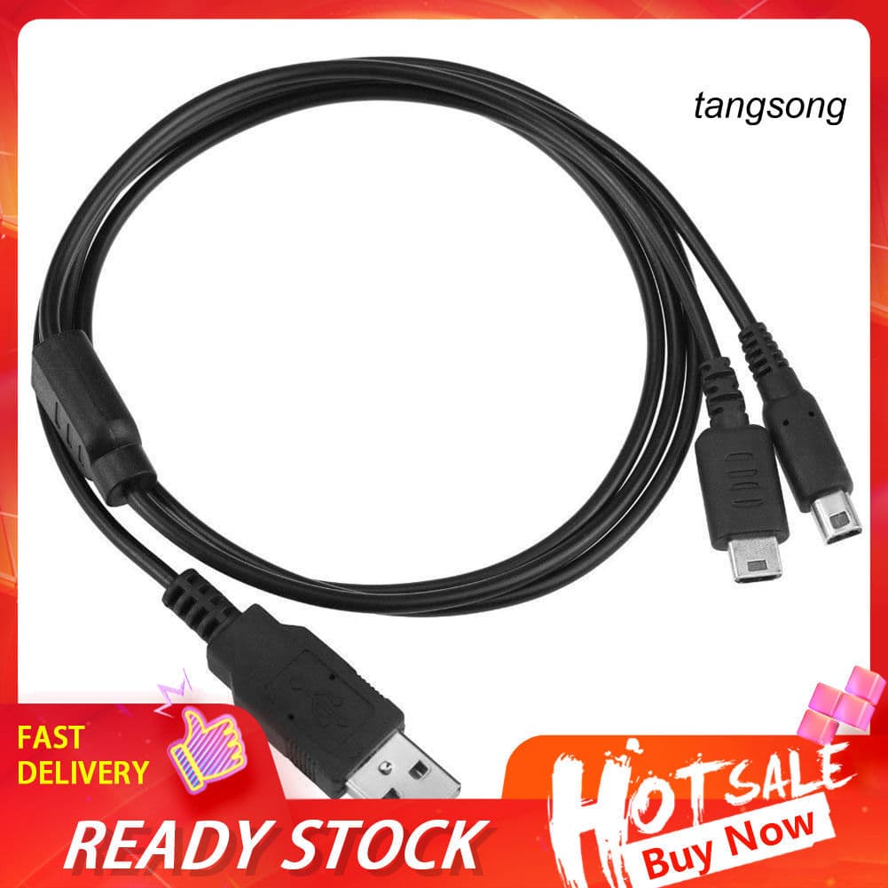 สายชาร์จ USB 2 in 1 สําหรับ Nintendo 3DS Lite DSI DSL 3DSXL เกมคอนโซล