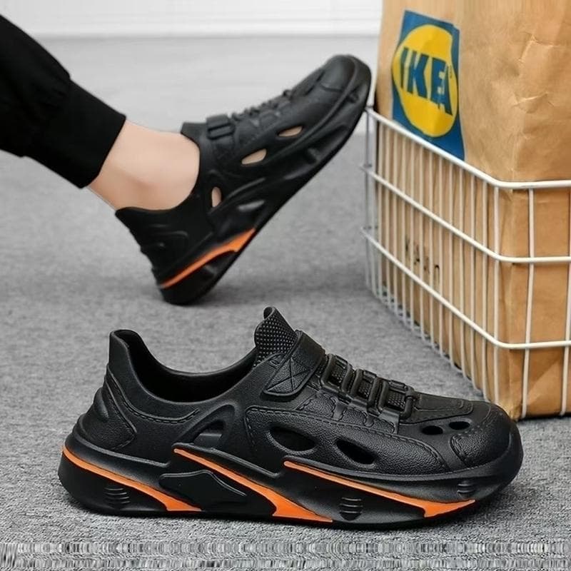 FOYA SHOES รองเท้าแตะกีฬา INS เกาหลีผู้ชาย 3 ซม.น้ําหนักเบา,นุ่มและสะดวกสบาย,รองเท้าแห้งอย่างรวดเร็ว