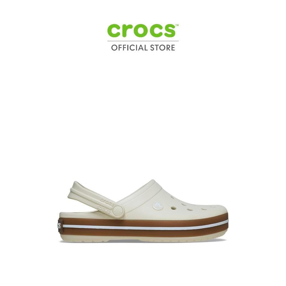 CROCS รองเท้าลําลองผู้ใหญ่ CROCBANDTM GUM CLOG - SUMMIT WHITE