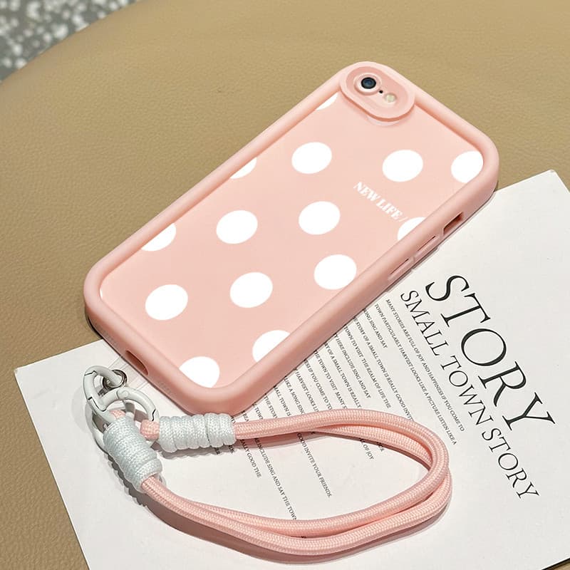 เคสสําหรับ iPhone 6 Plus 6s Plus 7 Plus 8 Plus SE 2020 X Xr Xs Max เคสโทรศัพท์เรียบง่ายวงกลมสามสีซิลิโคนสายคล้…