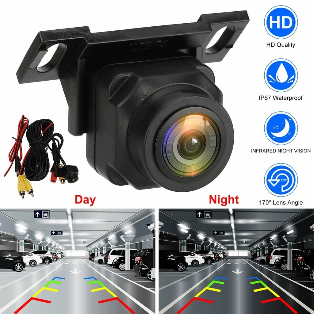 170o กล้องมองหลังรถยนต์กันน้ํา - HD Night Vision AHD/CVBS Dual Purpose Fisheye