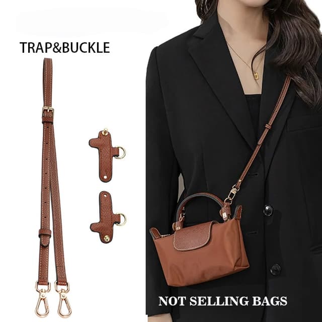 LONGCHAMP กระเป๋าสะพายข้างหนังแท้ มาพร้อมสายคล้องไหล่ เพิ่มความสะดวกในการใช้งาน